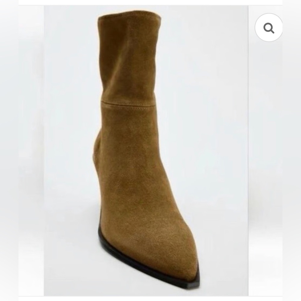 ZARA split leather ankle boots - Picture 3 of 5